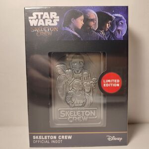 Star Wars Skeleton Crew Ingot Metal Card Official Disney Collectible Figurine